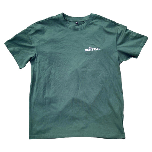 Ceñtral Embroidery Logo Bottle Green T-Shirt