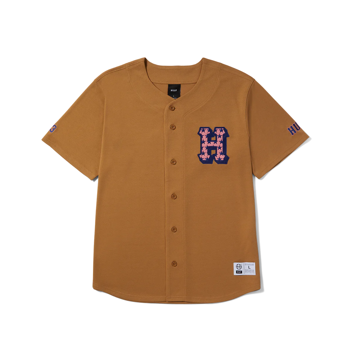 Huf H-Star Baseball Shirt Desert