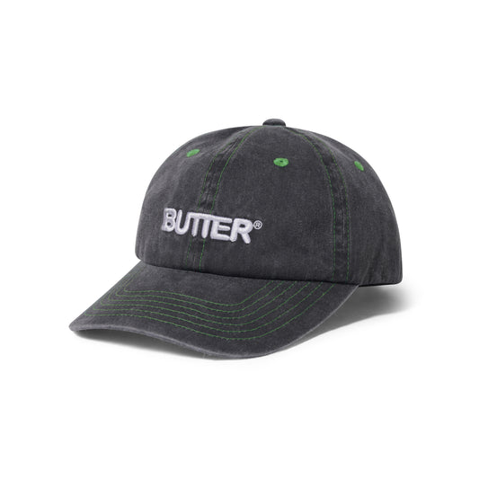 Butter Goods  Rounded Logo 6 Panel Cap Black